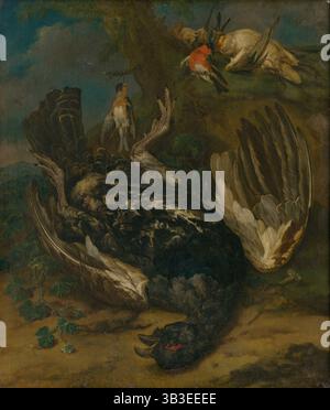 Natura morta con un capercaillie, 1720-1730. Foto Stock