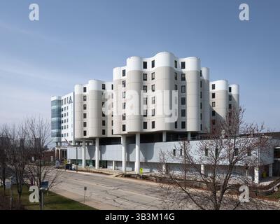 Saint Mary's Hospital, ubicazione: Milwaukee, WISCONSIN, architetto: Bertrand Goldberg Foto Stock