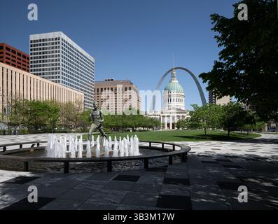 Kiener Plaza, ubicazione: St. Louis, Missouri, architetto paesaggista: Michael Van Valkenburgh Associates Foto Stock