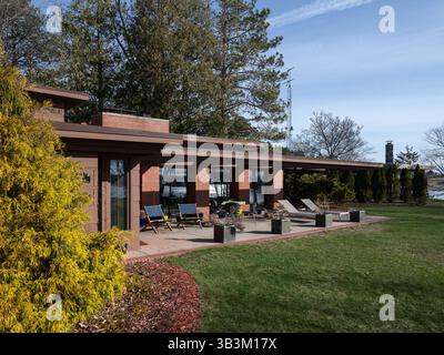 Schwartz House / Still Bend, ubicazione: Two Rivers WI, architetto: Frank Lloyd Wright Foto Stock