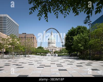 Kiener Plaza, ubicazione: St. Louis, Missouri, architetto paesaggista: Michael Van Valkenburgh Associates Foto Stock
