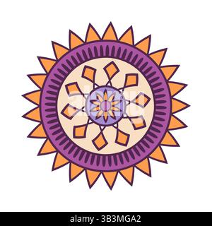 Mandalas floreali elementi decorativi vintage Illustrazione Vettoriale