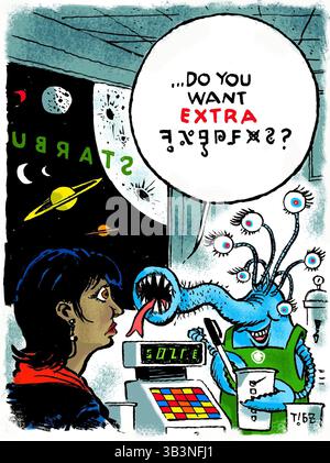 18 dicembre 2017 - USA - 2017 Year in Review di Dave Barry - febbraio. (Immagine di credito: © Jack Ohman/TNS tramite filo ZUMA) Foto Stock