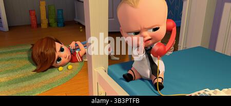 23 gennaio 2018 - FILE - 90th Oscar Awards Nominations - ANIMATO IN PRIMO PIANO - The Boss Baby - DATA DI USCITA: 31 marzo 2017 TITOLO: The Boss Baby STUDIO: DreamWorks DIRECTOR: Hendel Butoy, Tom McGrath TRAMA: Un bambino che indossa una valigetta si accoppia con il suo fratello di sette anni per fermare la dispettosa trama del CEO di Puppy Co INTERPRETATO da Alec Baldwin, Steve Buscemi, Jimmy Kimmel. (Credito: Foto Stock