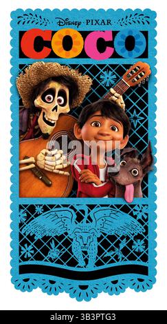 23 gennaio 2018 - FILE - 90th Oscar Awards Nominations ANIMATED FEATURED - Coco DATA DI USCITA: 21 novembre 2017 TITOLO: Coco STUDIO: Disney DIRECTOR: Lee Unkrich TRAMA: Aspirante musicista Miguel, di fronte al divieto ancestrale della sua famiglia sulla musica, entra nella Terra dei morti per risolvere il mistero. PROTAGONISTA: Anthony Gonzalez nel ruolo di Miguel (voce). (Immagine di credito: © Disney/Entertainment Pictures/ZUMAPRESS.com) Foto Stock