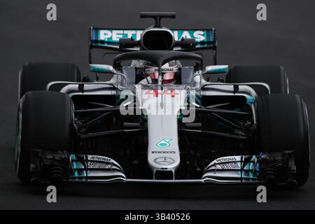 26 febbraio 2018 - Barcellona, Catalogna, Spagna - LEWIS HAMILTON del team Mercedes-AMG-Petronas di Formula 1, Mercedes F1 W09 Hybrid, durante la sessione pomeridiana. (Immagine di credito: © Eric Alonso via ZUMA Wire) Foto Stock
