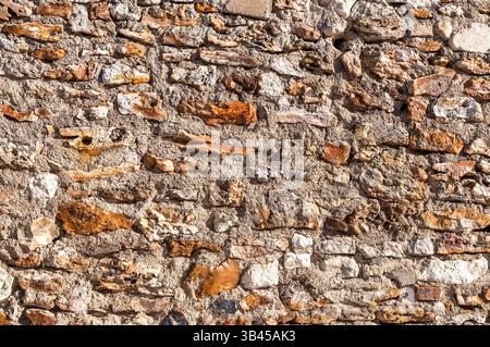 Muro in pietra naturale - Francia. Foto Stock