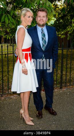 2 luglio 2015 - Londra, Inghilterra - James Corden e Julia Carey arrivano alla festa estiva della Serpentine Gallery alla Serpentine Gallery il 2 luglio 2015 a Londra, Inghilterra (immagine di credito: © Famous/Ace Pictures/ZUMA Wire) Foto Stock