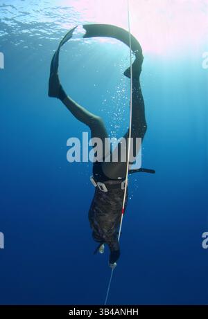 27 ottobre 2012 - Turchia - Freediver, Mar Mediterraneo, Kash, Turchia (Credit Image: © Andrey Nekrasov/ZUMA Wire/ZUMAPRESS.com) Foto Stock