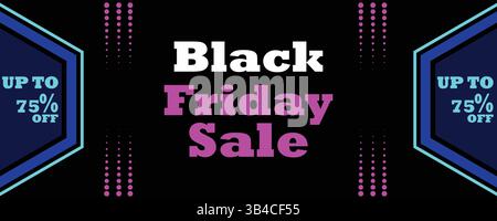 Il volantino delle grandi vendite del Black Friday per la vostra azienda , la promozione delle vendite, può essere utilizzato in volantini di marketing di vendita online, promozioni di prodotti, pubblicità, sconti Illustrazione Vettoriale