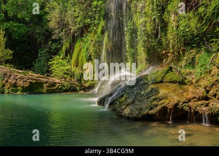 Cascata Kursunlu nel Parco Nazionale delle cascate Kursunlu ad Antalya Foto Stock
