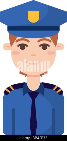 Agente di polizia maschile. Illustrazione vettoriale Illustrazione Vettoriale