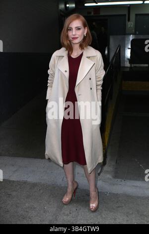 16 ottobre 2015 - New York City, NY, USA - l'attrice Jessica Chastain ha fatto un'apparizione alla AOL Build Speaker Series il 16 ottobre 2015 a New York City (Credit Image: © Nancy Rivera/Ace Pictures via ZUMA Press) Foto Stock