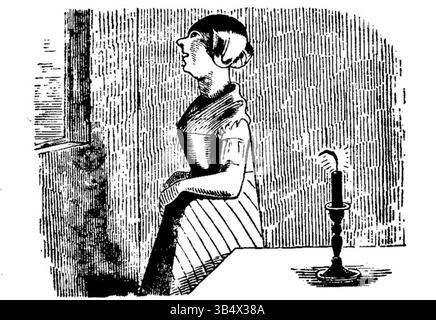 Illustrazione da Fliegende Blätter, volume 2, numero 39, pagina 120, pubblicata nel 1846. L'illustrazione fa parte della ricca storia della rivista satirica tedesca, che ha caratterizzato cartoni animati politici e culturali. Foto Stock