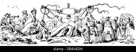 Illustrazione di Hermann Dyck di Fliegende Blätter, volume 2, numero 35, pagina 88, creata nel 1846. Foto Stock