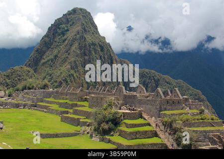 Machu Picchu, Cusco, Perù - 15 marzo 2017: Una delle sette meraviglie del mondo, Machu Picchu è una cittadella inca nelle Ande del Perù Foto Stock