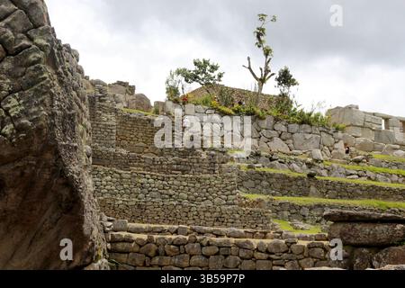 Machu Picchu, Cusco, Perù - 15 marzo 2017: Una delle sette meraviglie del mondo, Machu Picchu è una cittadella inca nelle Ande del Perù Foto Stock