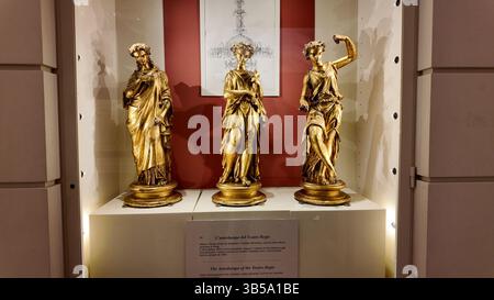 Parma, Emilia Romagna, Italia - 04.2,2025: Dettaglio dell'interno del museo della Music House nella città di Parma Foto Stock