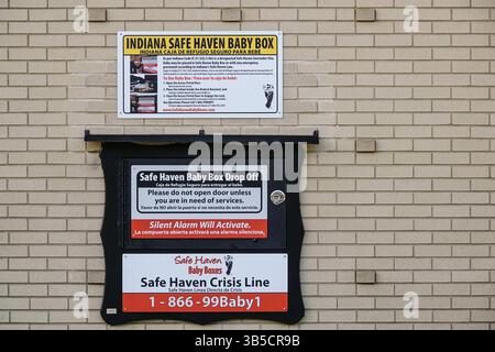 7 settembre 2022, Carmel, IN, Stati Uniti d'America: Safe Haven Baby Box drop off in the wall of the Carmel Fire Department Station 45 vicino Indianapolis, 7 settembre 2022 a Carmel, Indiana. (Immagine di credito: © Richard Ellis/ZUMA Press Wire) Foto Stock