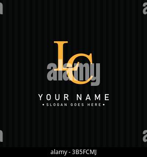 Logo LC Vector iniziale - elegante modello monogramma per lettere L e C per la tua azienda Illustrazione Vettoriale