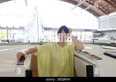 La fiera Interboot 2024 di Friedrichshafen apre le porte il 25 settembre 2024. Durante il tour stampa e la presentazione della fiera in Foto Stock