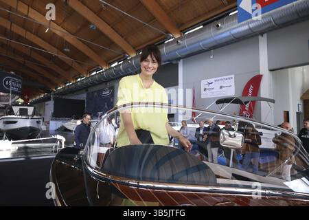 La fiera Interboot 2024 di Friedrichshafen apre le porte il 25 settembre 2024. Durante il tour stampa e la presentazione della fiera in Foto Stock