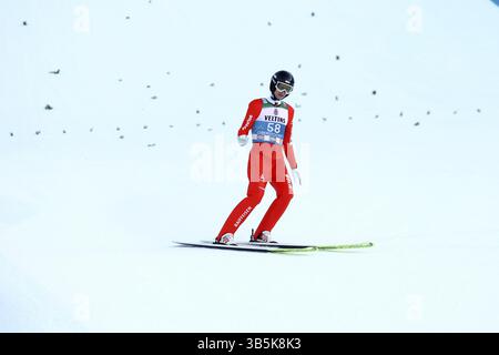 Gregor Deschwanden (Svizzera/sui) alla qualificazione per l'apertura del 73° Torneo Four Hills di Oberstdorf, Oberstdo Foto Stock
