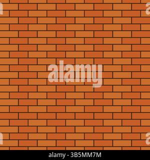 Parete in mattoni a blocchi marrone con motivo senza cuciture Illustrazione Vettoriale