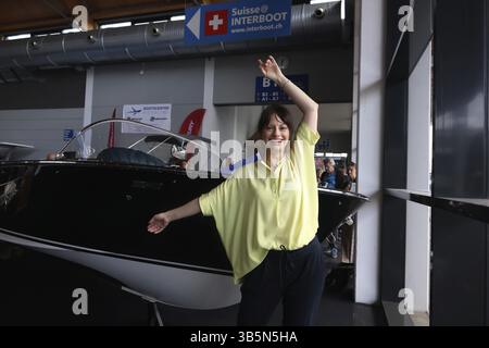 La fiera Interboot 2024 di Friedrichshafen apre le porte il 25 settembre 2024. Durante il tour stampa e la presentazione della fiera in Foto Stock