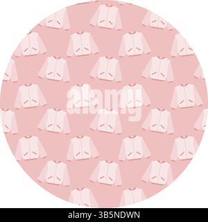 Bomber Giacca maniche con polsini e tasca modello abbigliamento carte, etichette sfondo circolare modello idea. Illustrazione vettoriale isolata schede di branding tematiche o banner promozionale Web, opuscoli, materiale di stampa Illustrazione Vettoriale