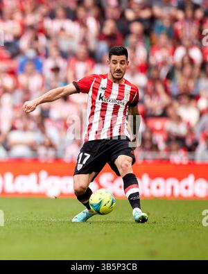 7 maggio 2022, Bilbao, Bizkaia, Spagna: Yuri Berchiche dell'Athletic Club in azione durante la partita di campionato spagnolo della Liga tra Athletic Club e Valencia CF a San Mames il 7 maggio 2022, a Bilbao, Spagna. (Immagine di credito: © Ricardo Larreina/AFP7 via ZUMA Press Wire) Foto Stock
