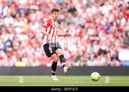 7 maggio 2022, Bilbao, Bizkaia, Spagna: Mikel Vesga dell'Athletic Club in azione durante la partita di campionato spagnolo della Liga tra Athletic Club e Valencia CF a San Mames il 7 maggio 2022, a Bilbao, Spagna. (Immagine di credito: © Ricardo Larreina/AFP7 via ZUMA Press Wire) Foto Stock