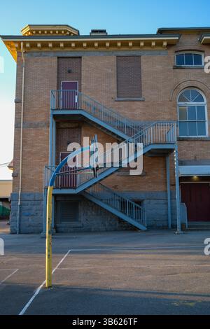 La storica scuola elementare Admiral Seymour a Strathcona, Vancouver, British Columbia. Foto Stock