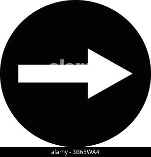 Icona Freccia destra, puntatore direzionale Illustrazione Vettoriale