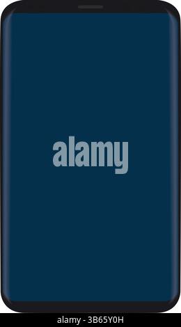 Vettore di icone dello smartphone vuoto: Silhouette moderna del dispositivo touchscreen Illustrazione Vettoriale