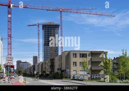 Alta gru da cantiere Foto Stock