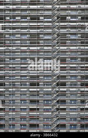 Ponteggio alto cantiere Foto Stock