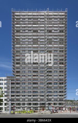 Ponteggio alto cantiere Foto Stock