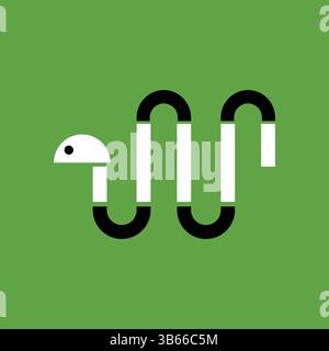 Disegno di illustrazione geometrica del rettile poligonale moderno di Snake Vector Art Illustrazione Vettoriale