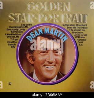 Copertina vinile vintage, Dean Martin, Golden Star Portrait, 1975 Foto Stock