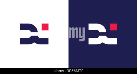 Un logo DC contemporaneo caratterizzato da semplici forme geometriche in colori audaci. Ideale per un marchio moderno, questo design trasuda professionalità e innovazione Illustrazione Vettoriale