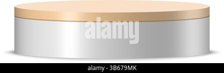 podio rotondo isolato. piattaforma vincente o esposizione del prodotto. Illustrazione vettoriale Illustrazione Vettoriale