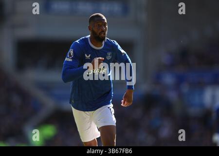 LIVERPOOL, Regno Unito - 3 maggio 2025: Beto of Everton durante la partita di Premier League tra Everton FC e Ipswich Town FC al Goodison Park (credito: Craig Mercer/ Alamy Live News) Foto Stock