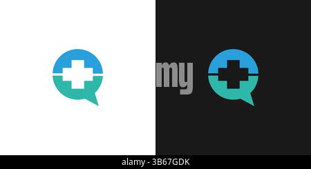 Il logo ASK a Doctor è semplice e moderno Illustrazione Vettoriale