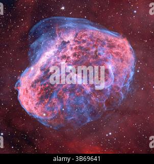 NGC 6888, il Crescent Nebula. Foto Stock