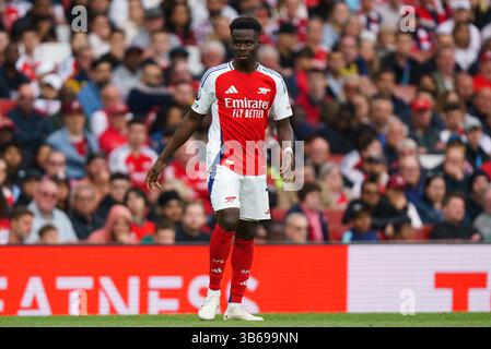 Londra, Regno Unito. 29 gennaio 2015. Bukayo Saka dell'Arsenal durante la partita Arsenal FC vs Bournemouth FC English Premier League all'Emirates Stadium, Londra, Inghilterra, Regno Unito il 3 maggio 2025 Credit: Dylan Hepworth/Every Second Media Credit: Every Second Media/Alamy Live News Foto Stock