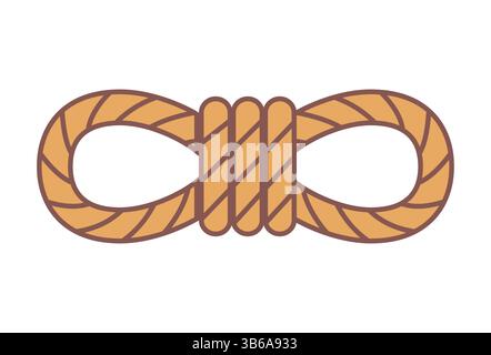 icona della fune simbolo del simbolo del segno isolato illustrazione vettoriale - icone vettoriali in stile nero di alta qualità Illustrazione Vettoriale