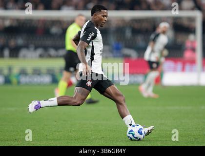 São Paolo, Brasile. 3 maggio 2025. Calcio - Campionato brasiliano 2025 - Corinthians vs Internacional - Stadio Neo Quimica Arena. I giocatori di Corinthians durante la partita in azione. Crediti: Vilmar Bannach/Alamy Live News. Foto Stock