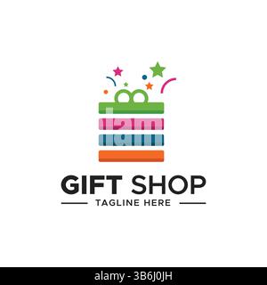 Logo del negozio di articoli da regalo Illustrazione Vettoriale