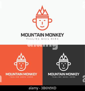 Logo Mountain Monkey Illustrazione Vettoriale